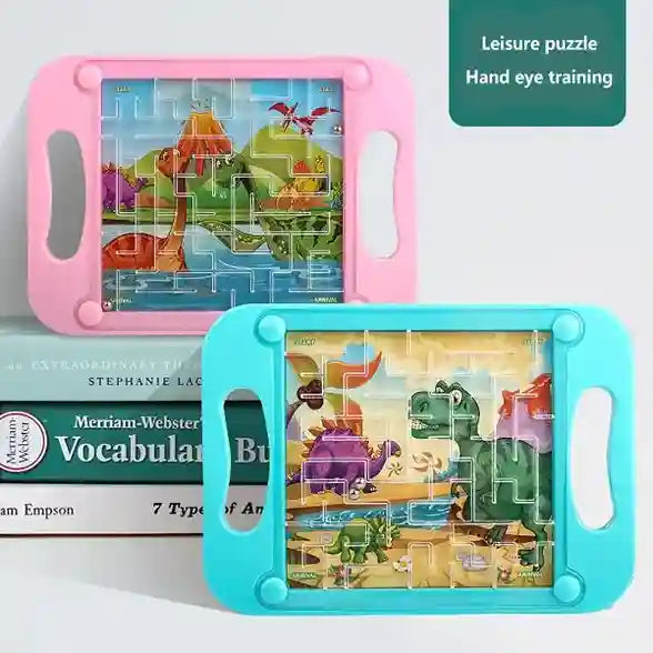 Two children's puzzles with colorful frames on a white background