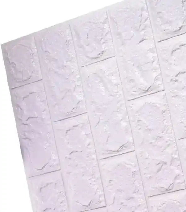 White textured square tiles on a white background