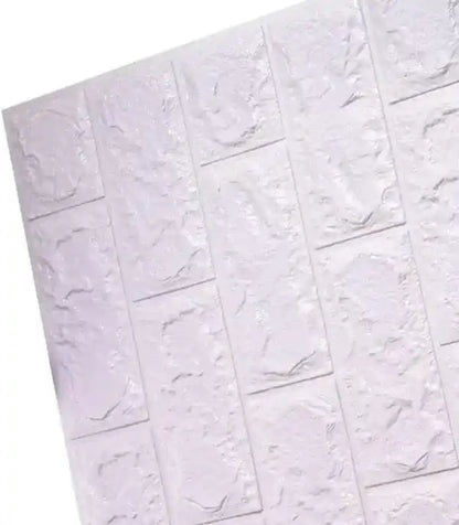 White textured square tiles on a white background