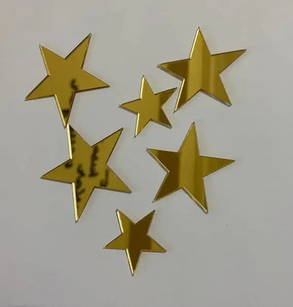 Five gold stars on a white background