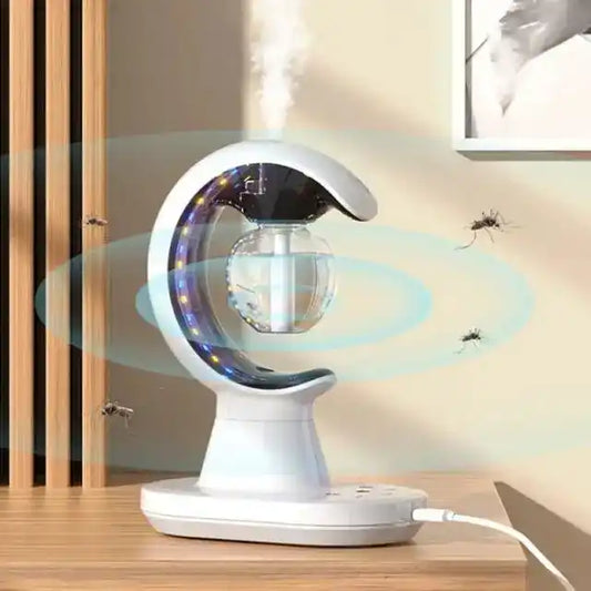 Insect repellent device on a table with a blurred background
