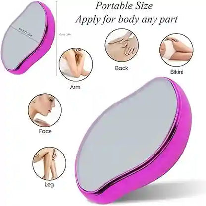 Portable size grooming tool with pink and gray design, shown on a white background.
