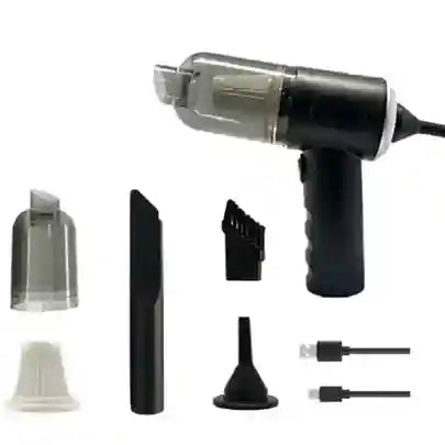 Multifunctional tool with various attachments on a white background