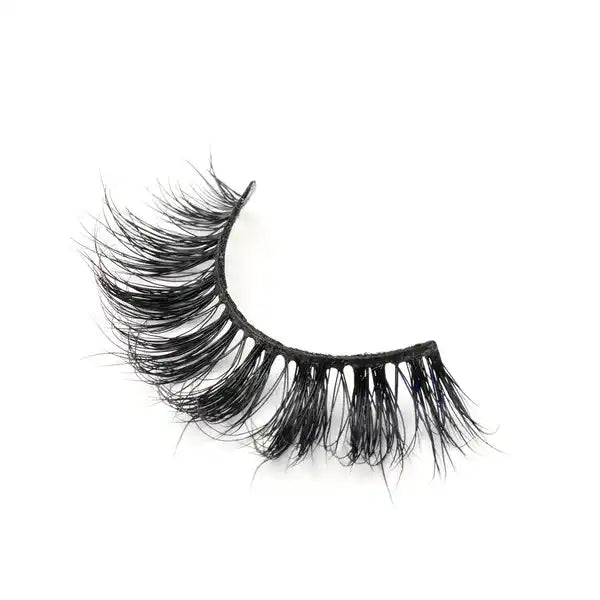 Pair of false eyelashes on a white background