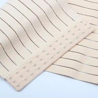 Beige woven mat with a subtle pattern on a light gray background