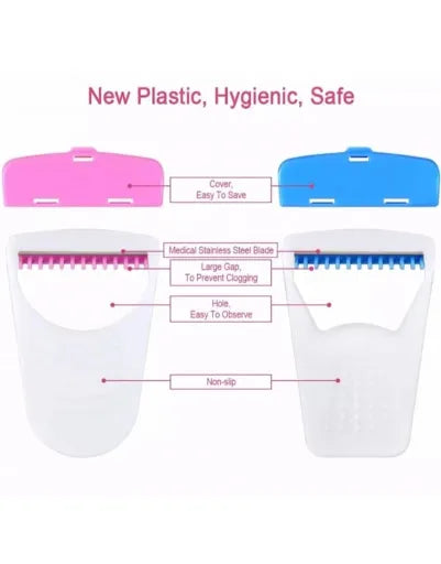Diagram of a plastic product with labeled features on a white background