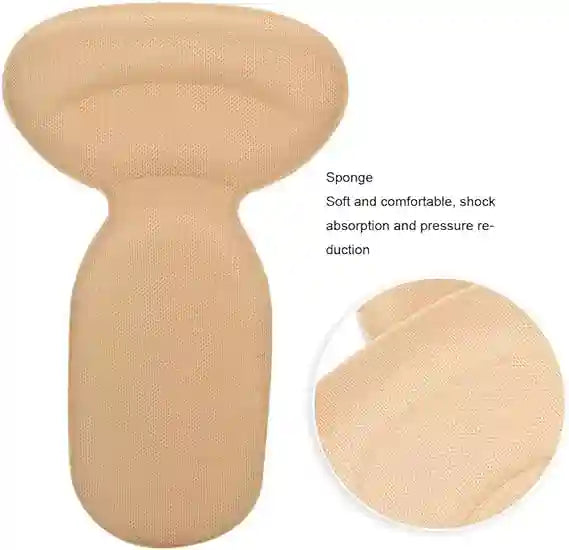 Beige sponge with text on a white background