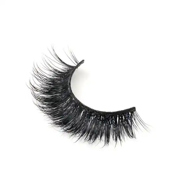 Pair of false eyelashes on a white background