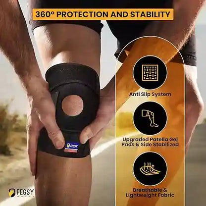 Adjustable Knee Cap Support Brace – Sports Knee Protector Wrap