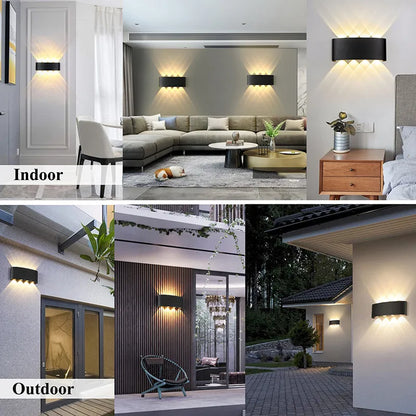 8-Side Outdoor Waterproof LED Wall Light – 8W Aluminium IP65 Lamp