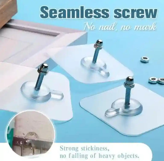 20pcs Self-Adhesive Wall Screws and Hooks for Easy Heavy-Duty Hanging