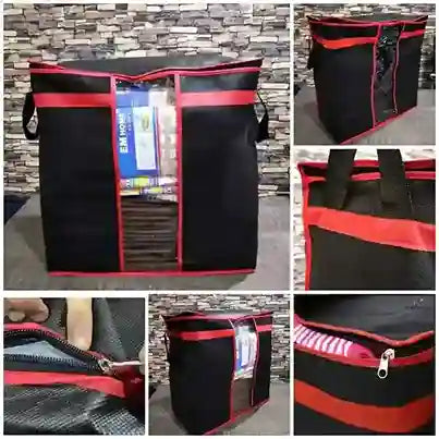 Pack of 3 Black Storage Blanket Bags – Foldable Wardrobe Organizer