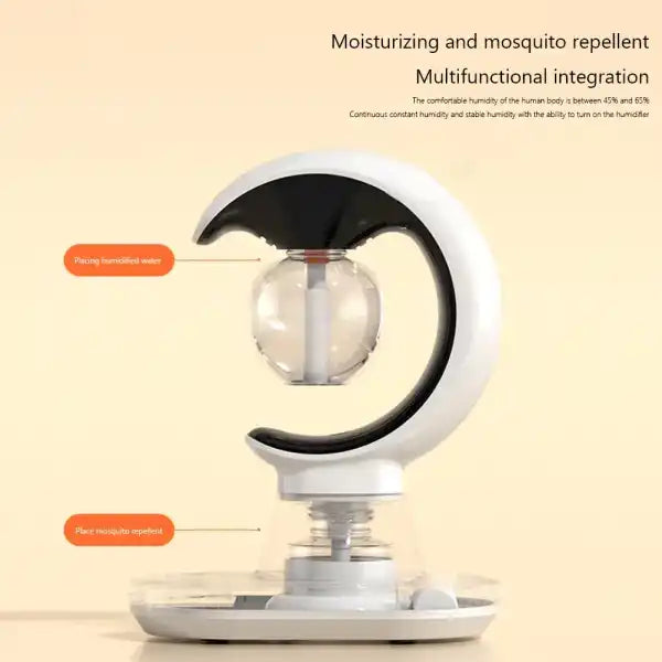 Multifunctional device with mosquito repellent and moisturizing properties on a beige background