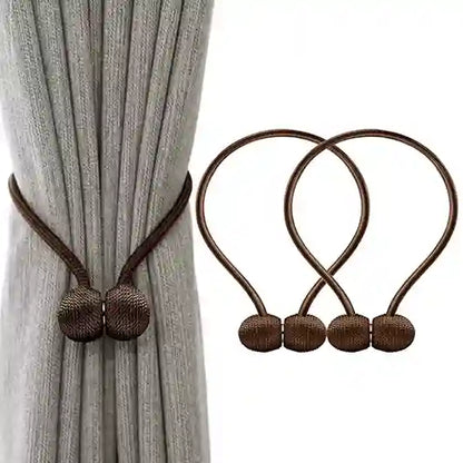 Magnetic Curtain Tiebacks – Buckle Clip Bead Hanging Ball (1 Pair)