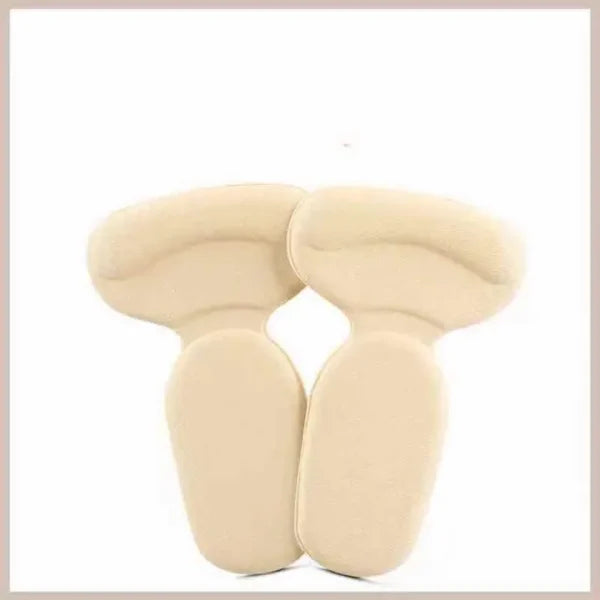 Beige U-shaped travel pillow on a white background