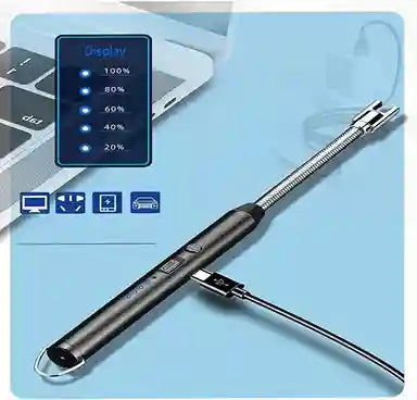 Electronic device with digital display on a blue background
