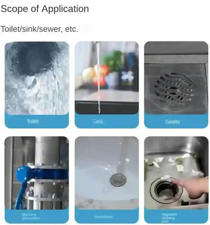 Scope of application for a product or service, including toilet, sink, sewer, machine, washbasin, and vegetable washing pool.
