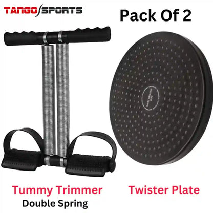 Tummy Trimmer with Double Spring and Twister Plate by Tango Sports on a white background