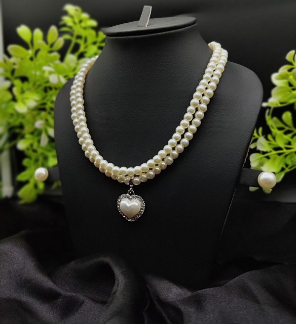 Timeless Pearl Necklace Set with Drop Earrings – Fashion Jewelry for Women
