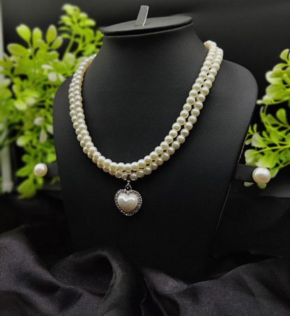 Timeless Pearl Necklace Set with Drop Earrings – Fashion Jewelry for Women