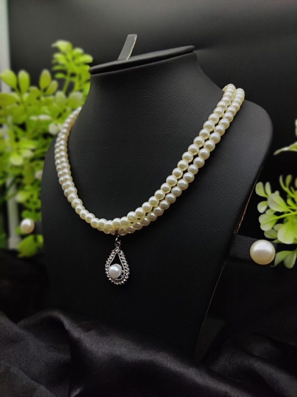 Timeless Pearl Necklace Set with Drop Earrings – Fashion Jewelry for Women