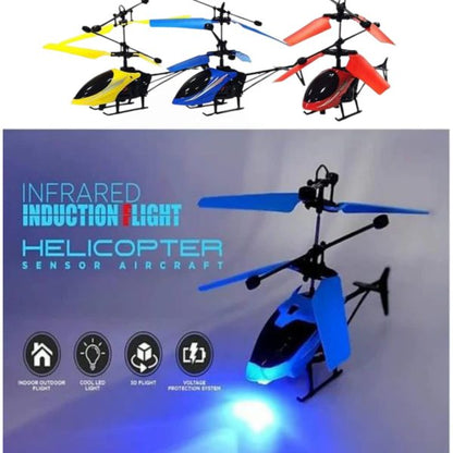 Infrared Induction Led Helicopter – Hand Sensor Controlled, Rechargeable Flying Toy | Helicopter For Children | Toy For Baby – Random Color – Model: Jq-1111