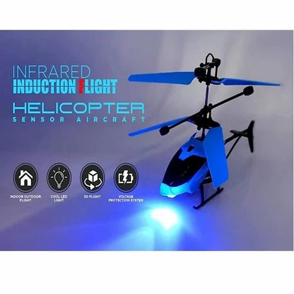 Infrared Induction Led Helicopter – Hand Sensor Controlled, Rechargeable Flying Toy | Helicopter For Children | Toy For Baby – Random Color – Model: Jq-1111