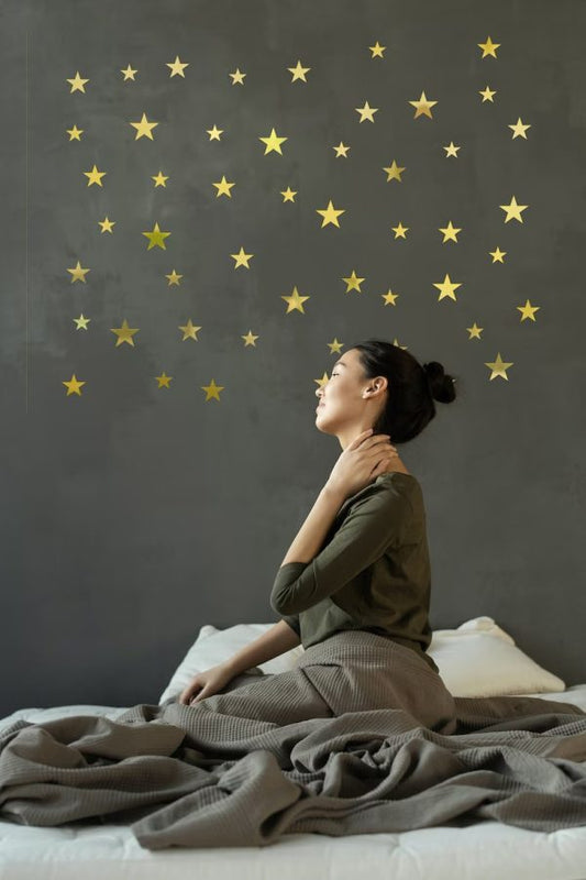 30 Stars Mirror Matrial Acrylic Wall Art Decor Star Stickers Decals For Kids Girls Bedroom Bathroom Playroom Golden